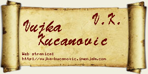 Vujka Kucanović vizit kartica